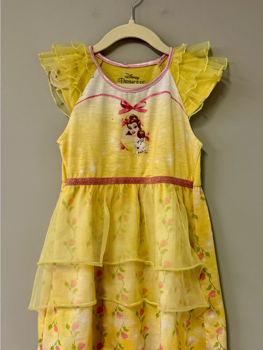 Disney Yellow Princess Belle Ruffle Nightgown